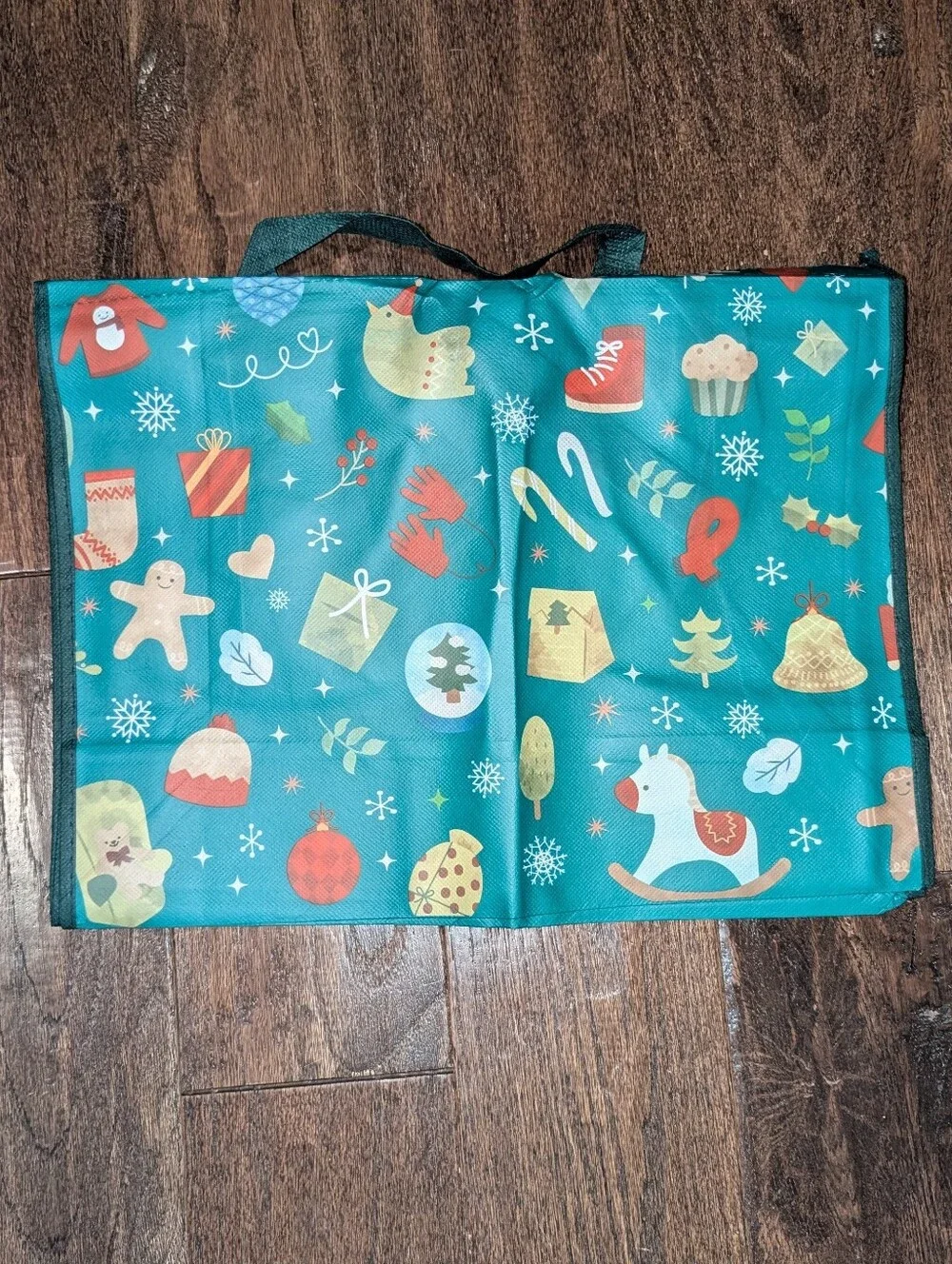 Bundle of Reusable Bags with Christmas Print